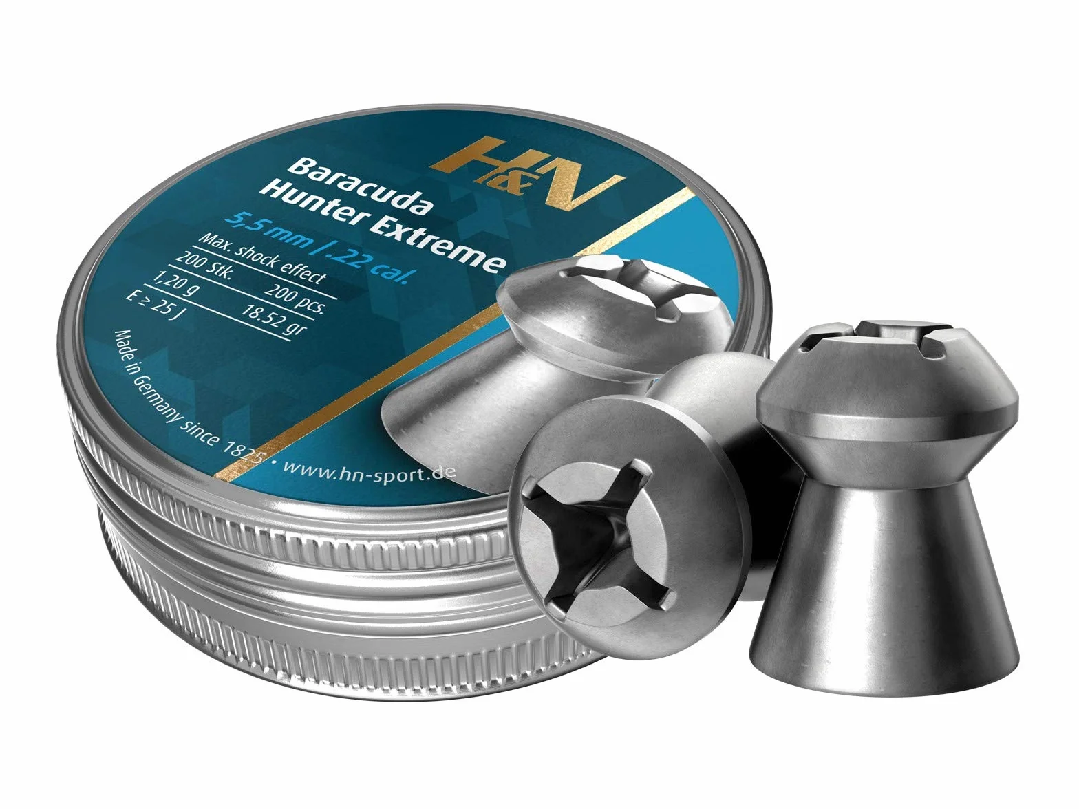 H&N DIABOLO Baracuda Hunter EXTR 5.50mm (200) Silver
