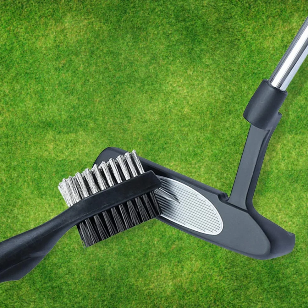 Dadabig Spazzola da Golf 3 Pezzi con Doppia Setola e Moschettone per Pulizia Accessori Mazze