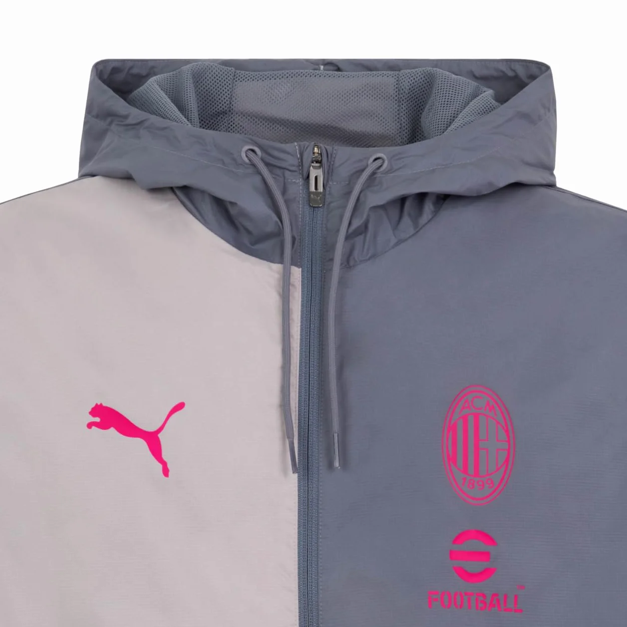 AC Milan Giacca con Cappuccio e Zip, Prodotto Ufficiale, Vestibilità Classica, Unisex, Adulto