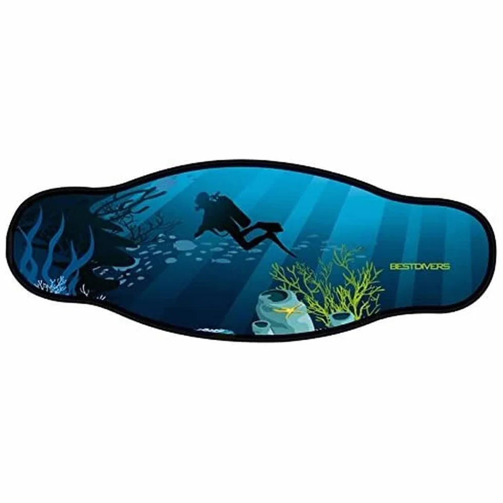 Best Divers In/Sub, Cinturino Maschera Neoprene Doppio Foglio Abyssi Unisex Adulto, Multicolore, Taglia