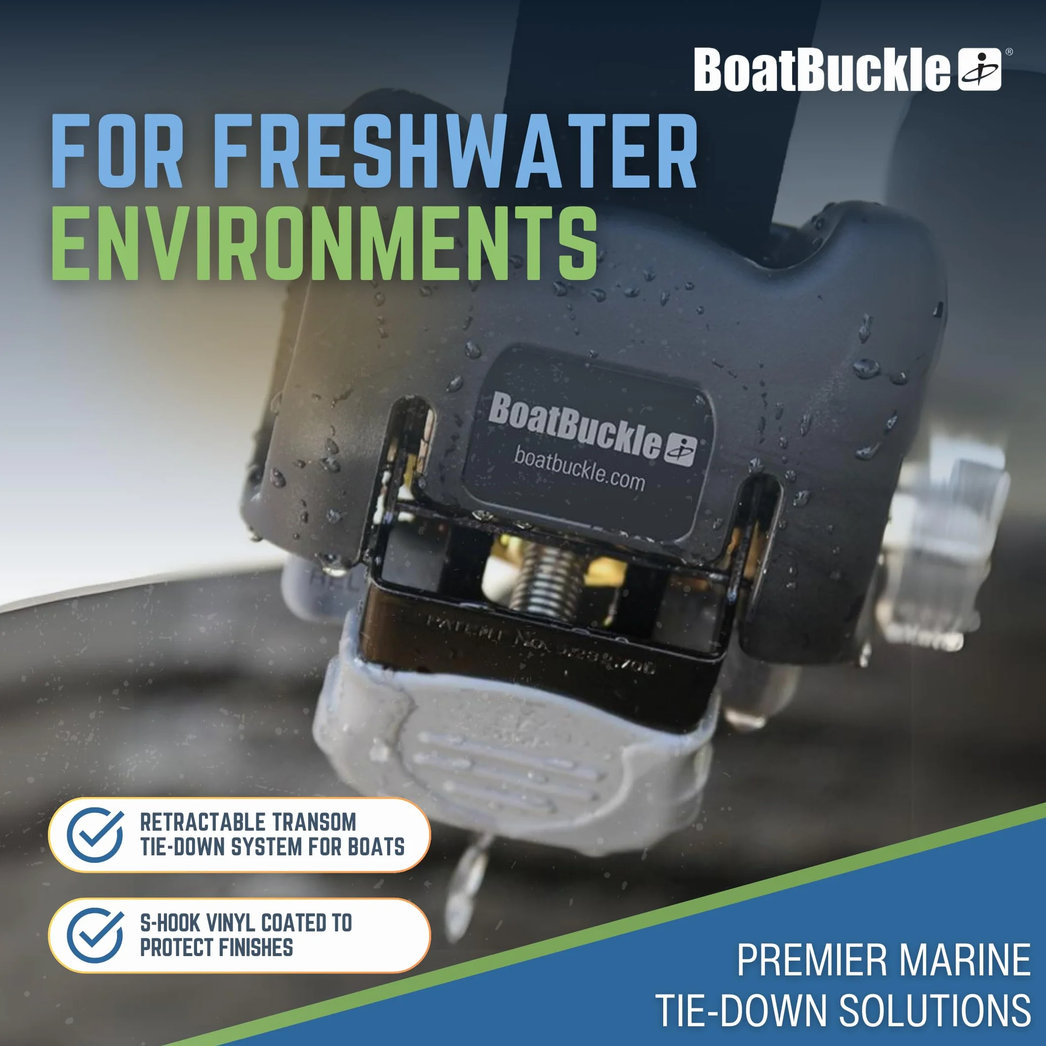 Boatbuckle 279-F08893 Gancio Retrattile G2 Sensore, 1 Confezione da 2 pezzi