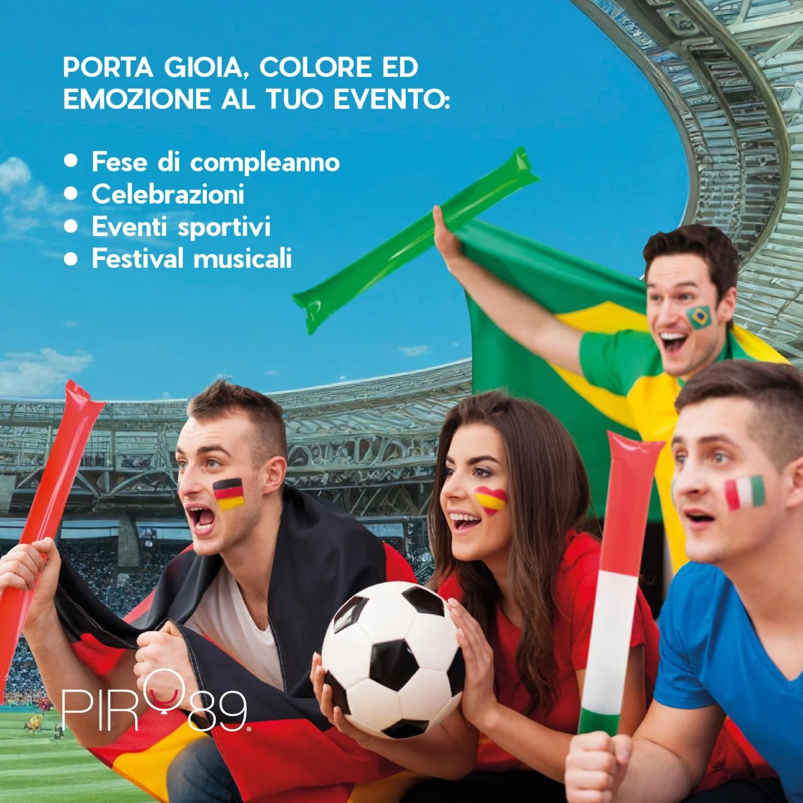 Bastoni Gonfiabili Rumorosi Riutilizzabili Bam Bam Thunder 20 Pezzi per Tifo Feste Animazione Eventi Sportivi Blu