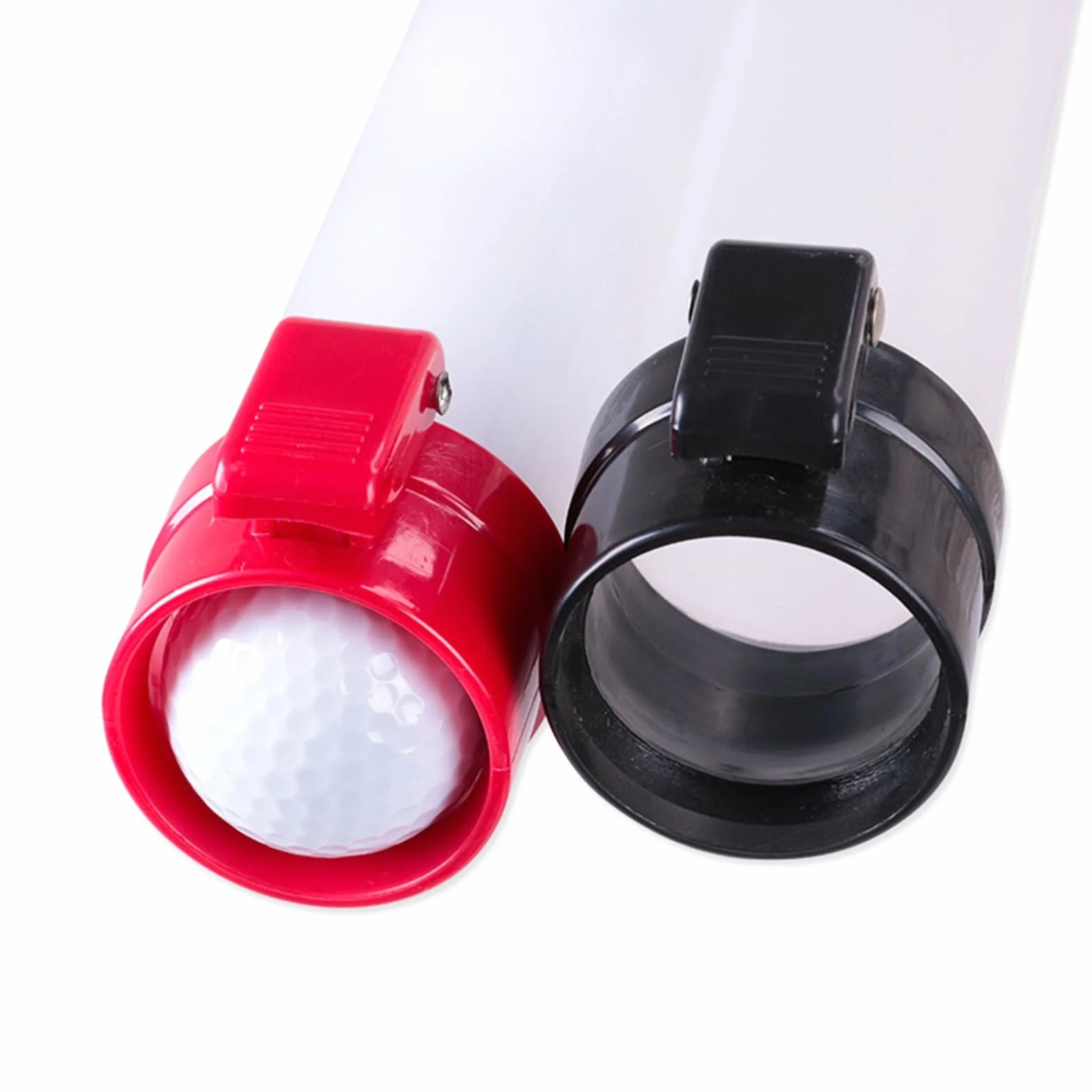 Raccoglitore di Palline da Golf Professionale 21 Palline Tubo Rilascio Plastica Ventosa 35,8 cm