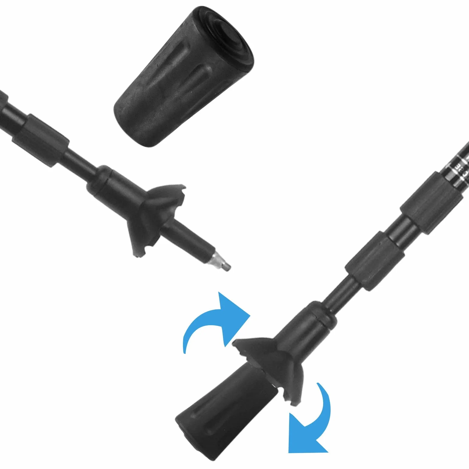 Gommini Trekking 6 Pezzi Ricambio 11mm Per Bastoncini Walking Punte Piedini Robuste Tappi Da Montagna