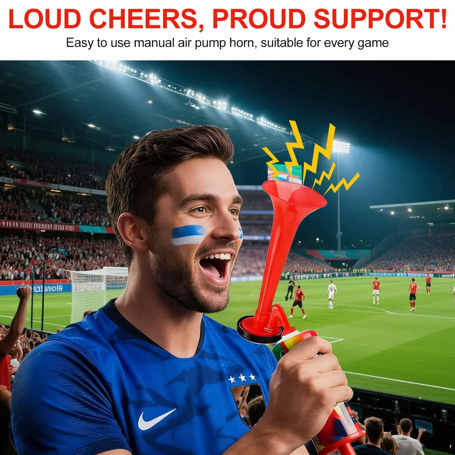 Fanfare Air Horn Estremamente Forte, Tromba da Stadio Portatile, per Partite di Calcio e Nautica