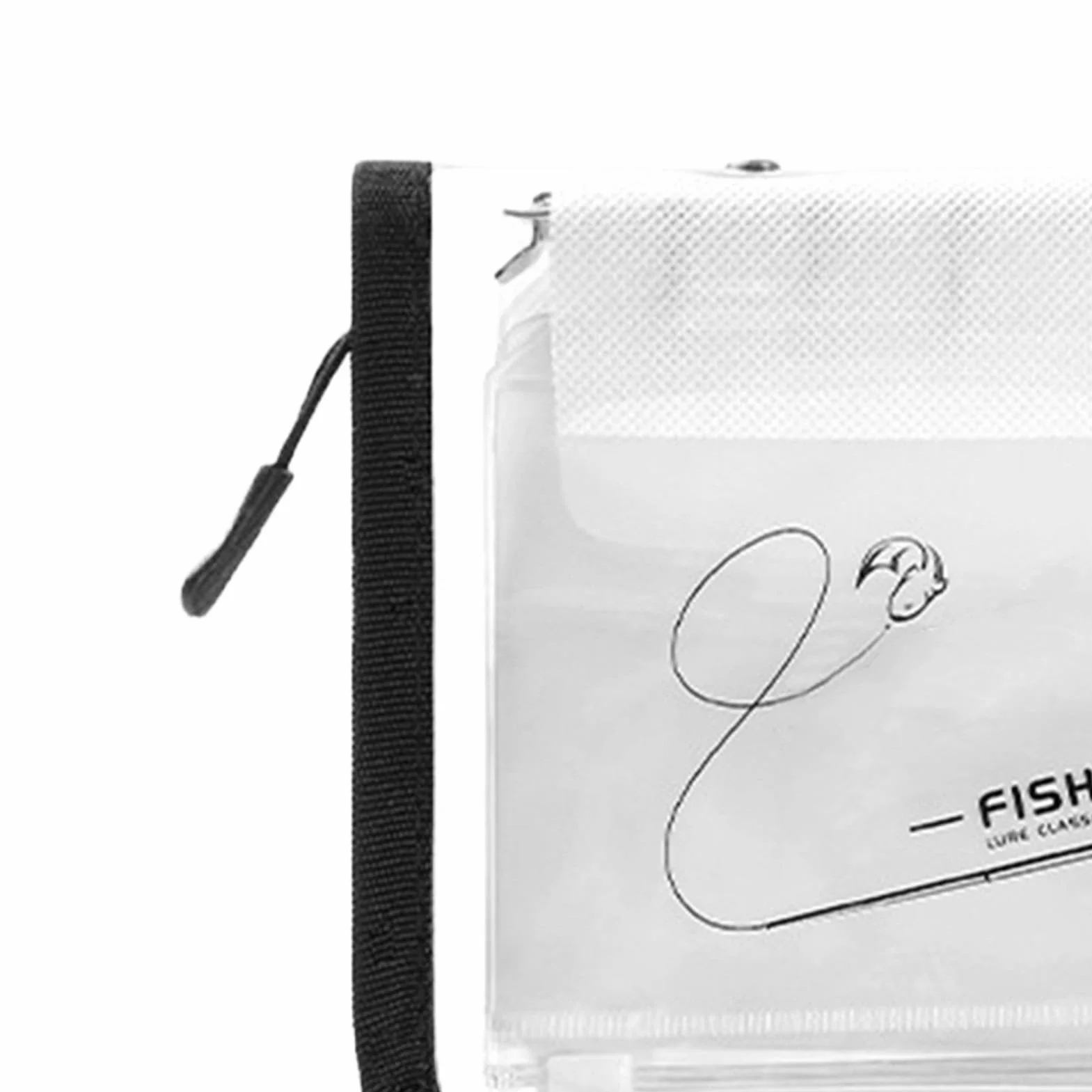 Borsa Per Esche Artificiali Raccoglitore PVC Trasparente 10 Pagine Impermeabile Impugnatura Rinforzata