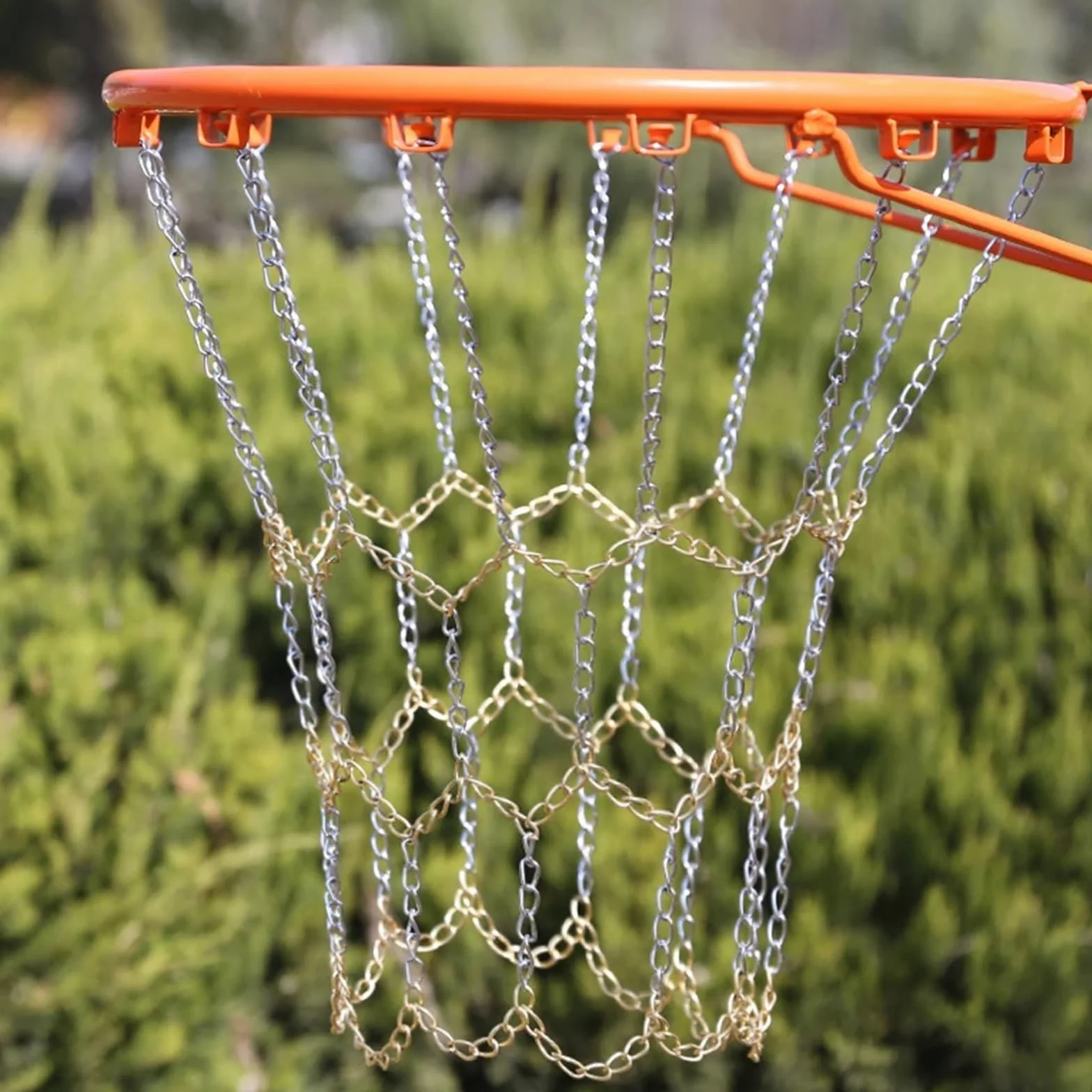 Rete da basket in ferro zincato antiruggine 2 pezzi per canestro