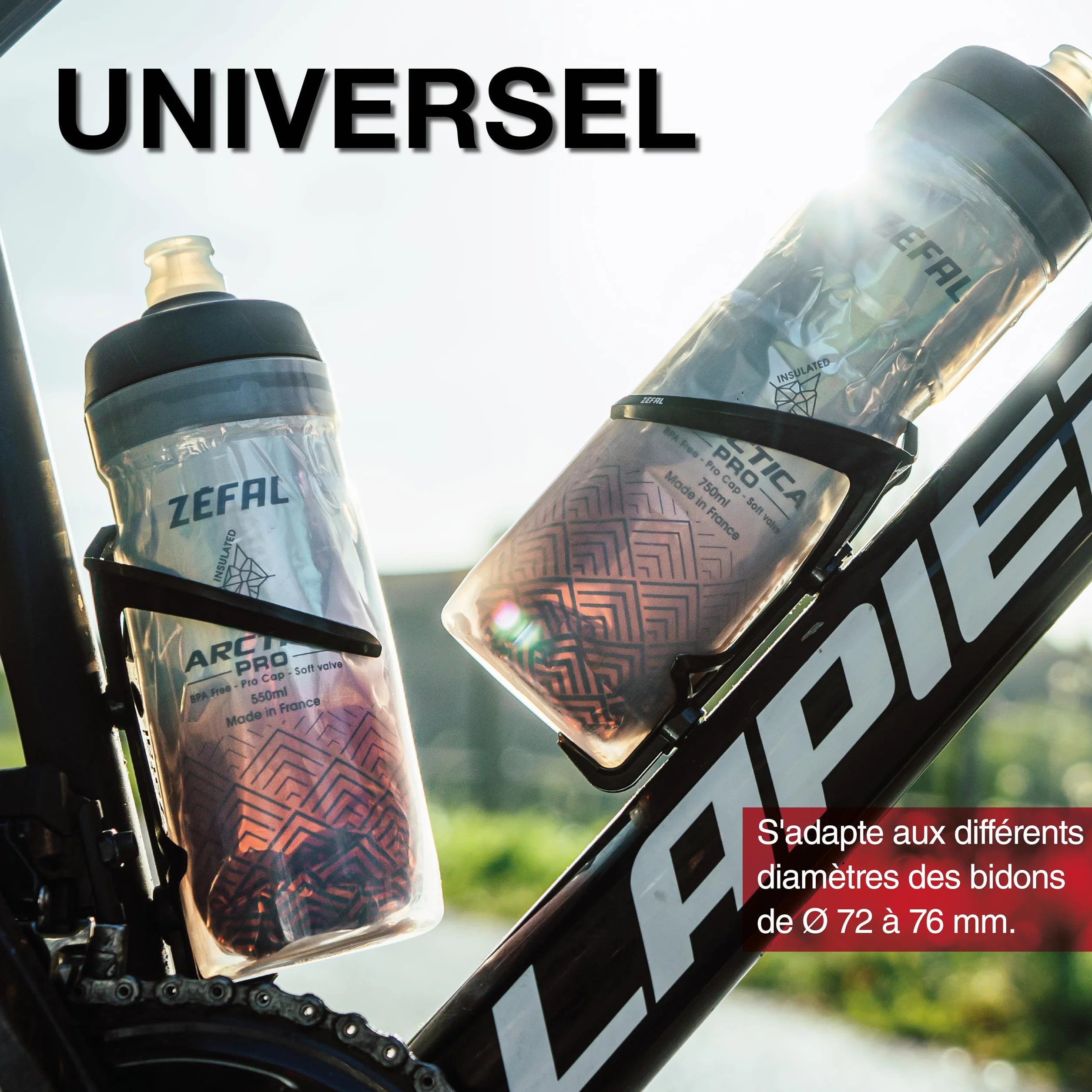 ZEFAL Pulse L2 Portaborraccia Carbonio Bici Fibra di Carbonio 18g Nero