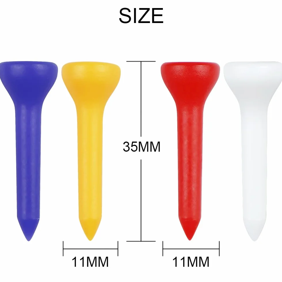 Tee Golf Plastica 100 Pezzi 35mm Colori Misti