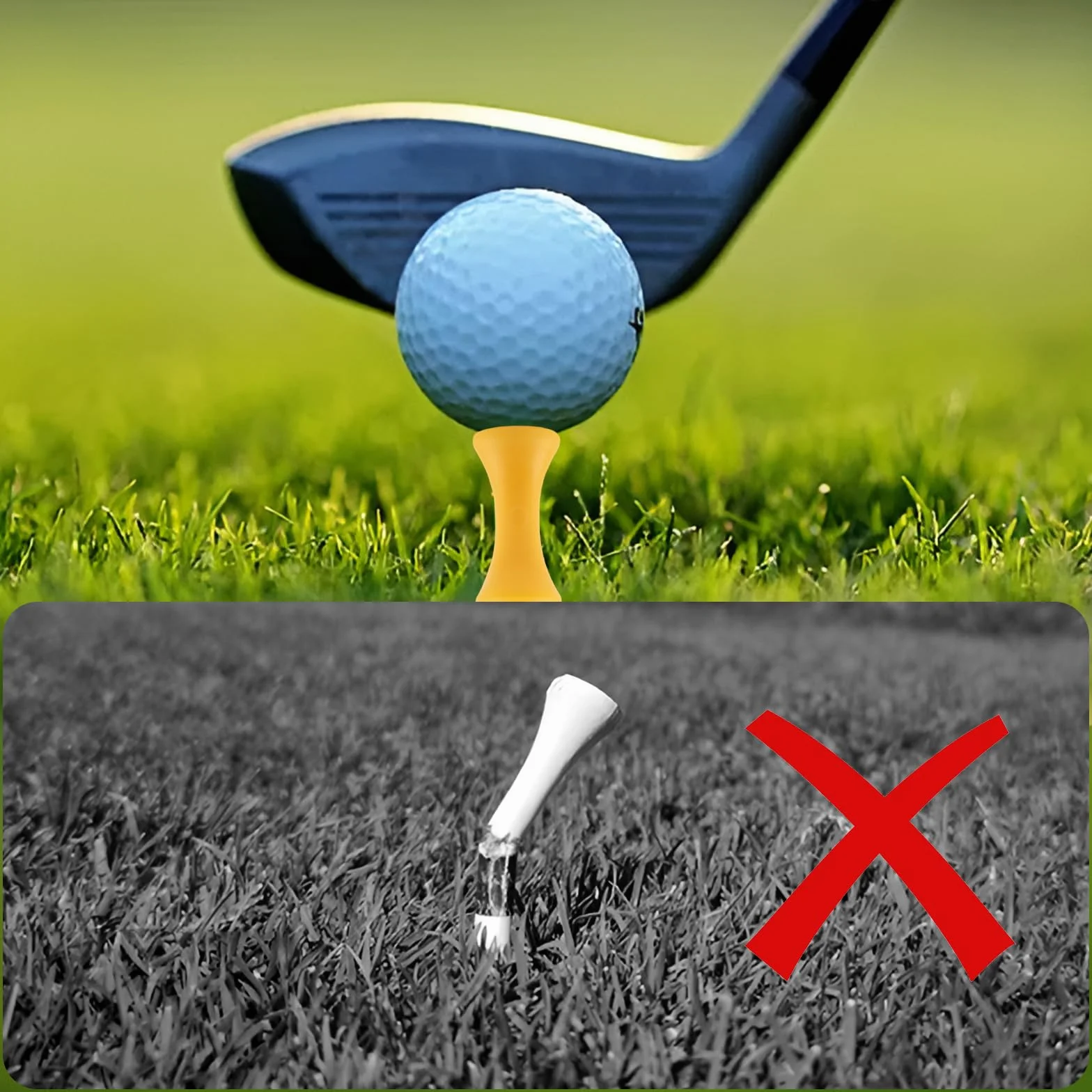 Castle Tee 125 Pezzi Tee da Golf in Plastica Multicolore Infrangibile Riutilizzabile Portatile