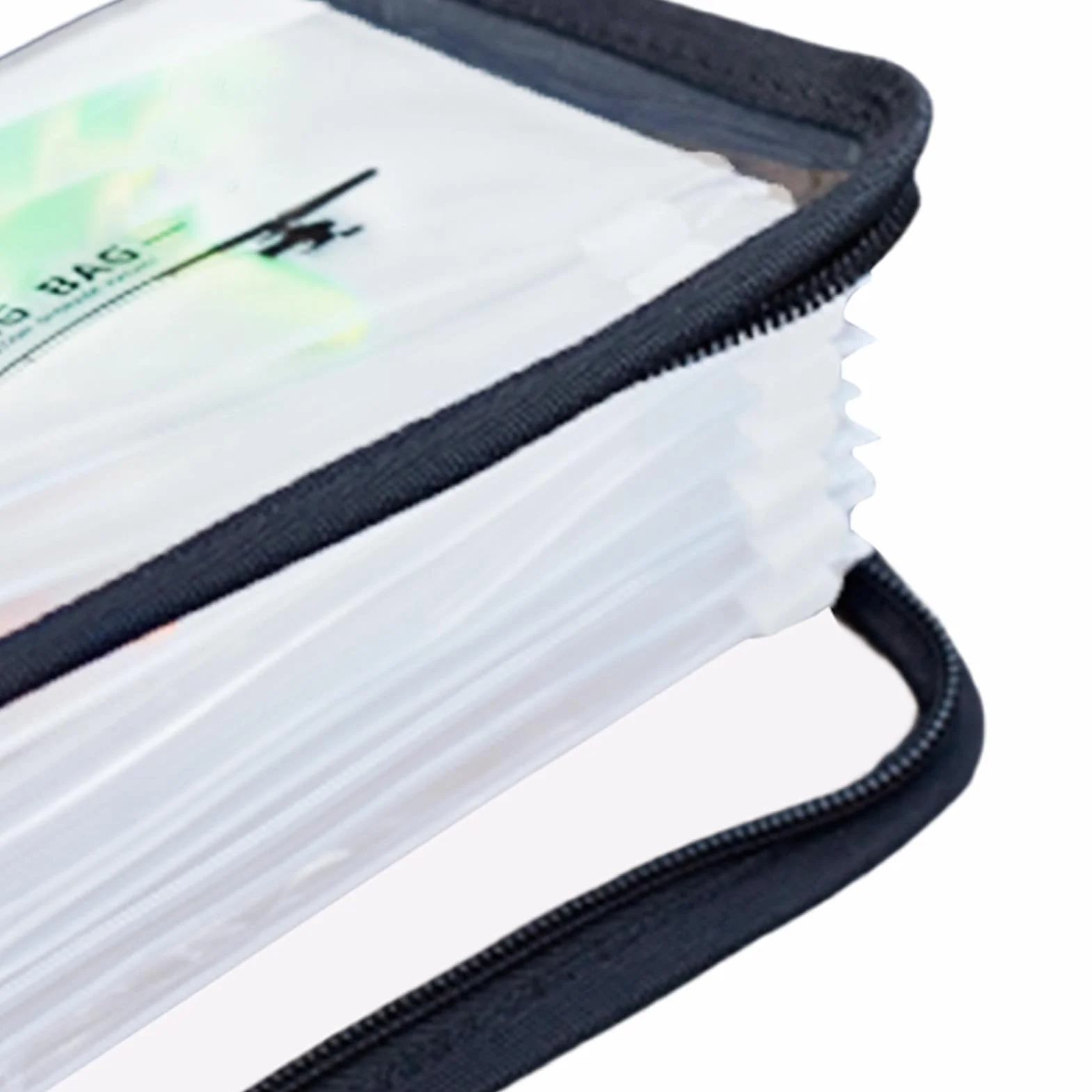 Borsa Per Esche Artificiali Raccoglitore PVC Trasparente 10 Pagine Impermeabile Impugnatura Rinforzata